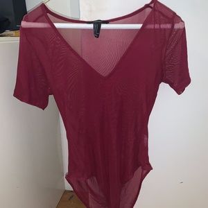 Burgundy Bodysuit